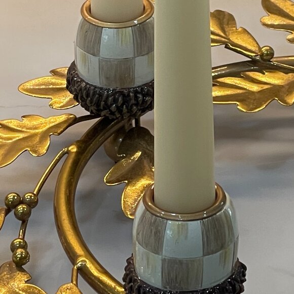 Autumnology Gold Leaf Ring Candle Holder CenterPiece - NEW - Picture 6 of 11